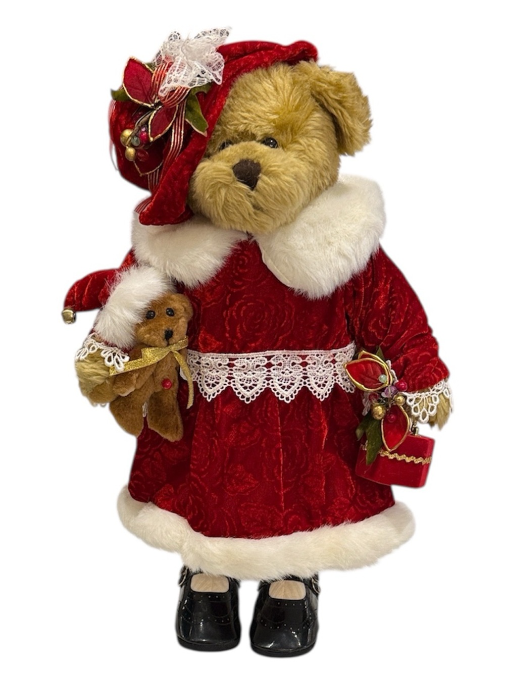 Red Plush decorative Teddy Bear Christmas Costume